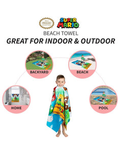 Toalla de Playa Super Mario Franco 147x71 cm Algodón 2