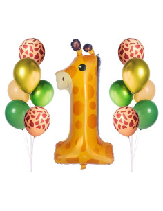 Globo Jirafa 40 cm TWIHWEI Decoración Safari 13 Pcs