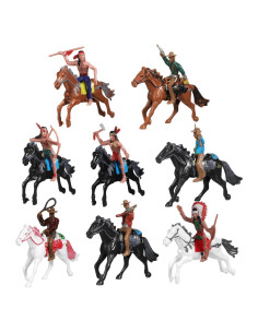 8 Figuras de Vaquero y Caballo Toddmomy - Juguetes para Niños