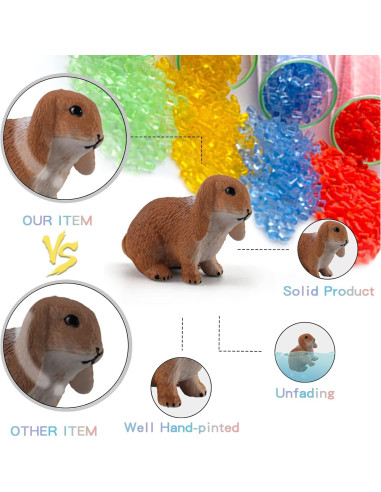Figuras de Conejos 6PCS LC JoyCre Juguetes de Granja