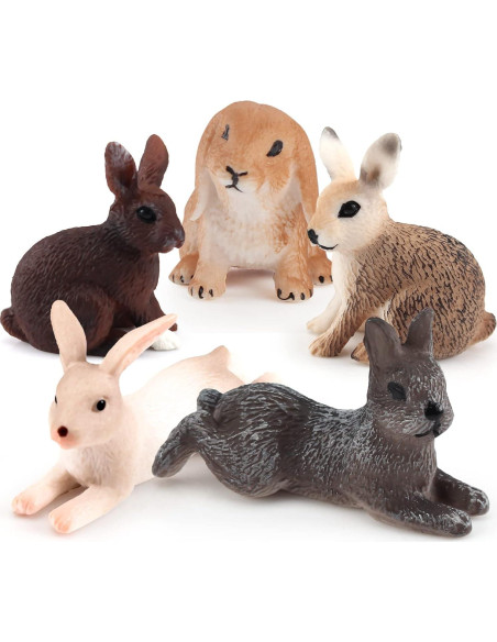 Figuras de Conejos 6PCS LC JoyCre Juguetes de Granja Figuras de Conejos 6PCS LC JoyCre Juguetes de Granja