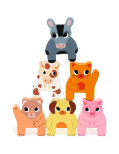 Tren de Animales de Granja DJECO - Madera 41.65x8.64cm 2