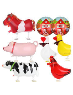 Globos de Animales de Granja GGDE 10 Pcs Decoración Fiesta