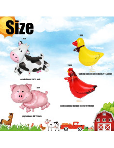 Globos de Animales de Granja GGDE 10 Pcs Decoración Fiesta 2