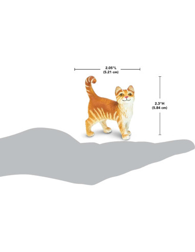 Figura Gato Atigrado Safari Ltd. 5 cm Juguete Educativo