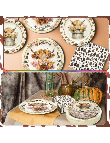 Kit de Fiesta de Vaca Osonm 180 Piezas para 60 Personas