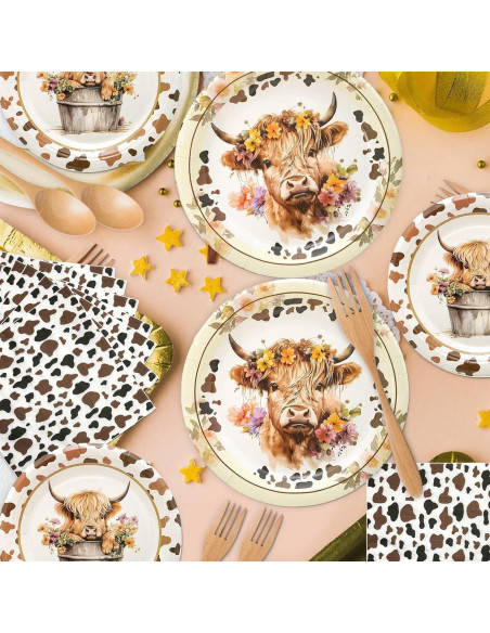 Kit de Fiesta de Vaca Osonm 180 Piezas para 60 Personas