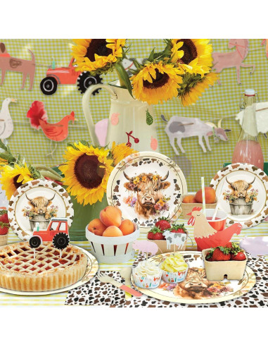 Kit de Fiesta de Vaca Osonm 180 Piezas para 60 Personas