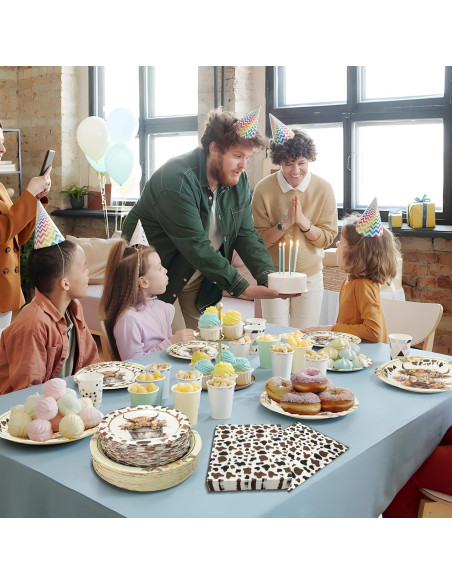 Kit de Fiesta de Vaca Osonm 180 Piezas para 60 Personas