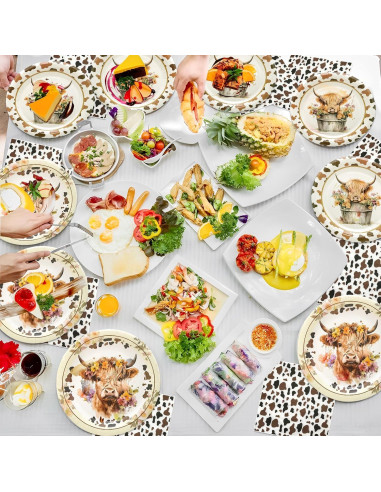 Kit de Fiesta de Vaca Osonm 180 Piezas para 60 Personas