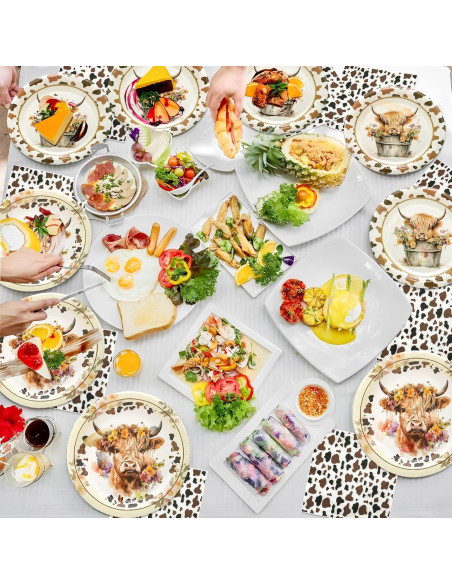 Kit de Fiesta de Vaca Osonm 180 Piezas para 60 Personas