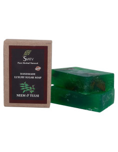 Jabón Artesanal SVATV Neem y Tulsi 250g - Exfoliante Natural