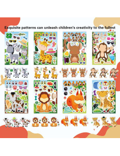 24 Hojas Stickers Animales Selva T-Antrix para Niños 2