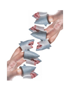 Conjunto de Marionetas de Dedos AQKILO Tiburón 10 Piezas 2