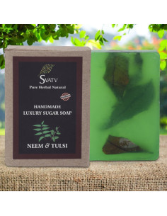 Jabón Artesanal SVATV Neem y Tulsi 250g - Exfoliante Natural 2