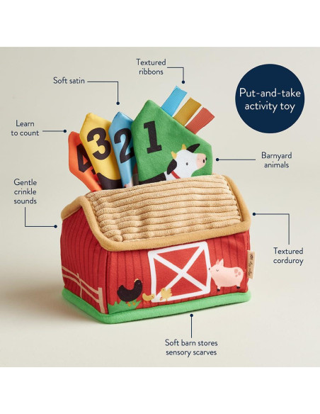 Pañuelos Sensoriales Itzy Ritzy Granja - 4 Piezas Educativas