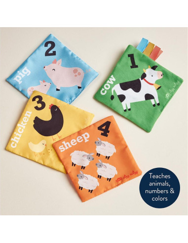 Pañuelos Sensoriales Itzy Ritzy Granja - 4 Piezas Educativas