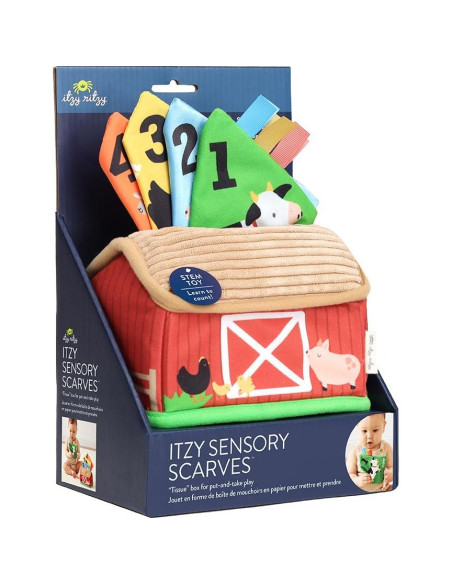 Pañuelos Sensoriales Itzy Ritzy Granja - 4 Piezas Educativas