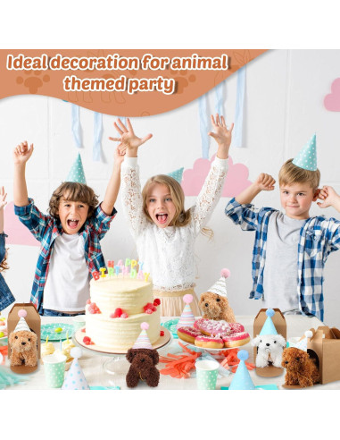 Juego de 20 Animales de Peluche Mini Motionchic con Sombreros