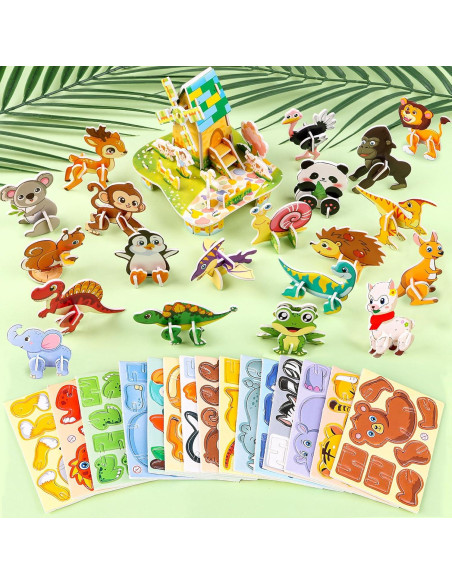 Rompecabezas 3D FOIMAS para Niños - 31 Animales Educativos Rompecabezas 3D FOIMAS para Niños - 31 Animales Educativos