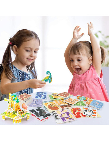 Rompecabezas 3D FOIMAS para Niños - 31 Animales Educativos