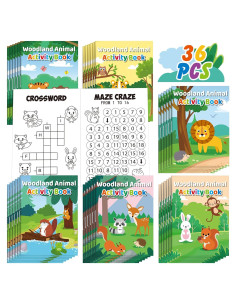 36 Mini Libros de Actividades Sinmoe para Niños 10x7.5cm