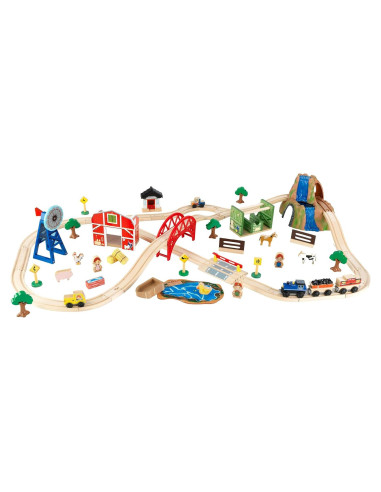 Juego de tren de granja KidKraft 75 piezas para niños