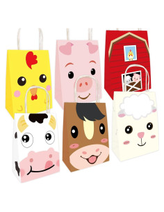 Bolsas de Fiesta de Animales de Granja Fancy Land 18 Pzs