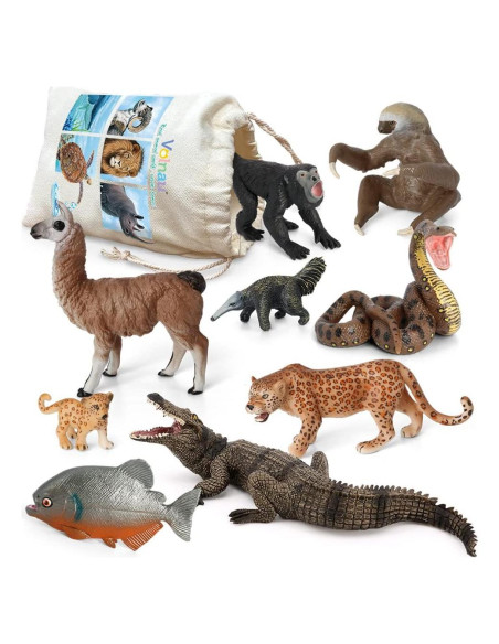 Set de 9 Figuras de Animales de la Selva Volnau - Educativas Set de 9 Figuras de Animales de la Selva Volnau - Educativas