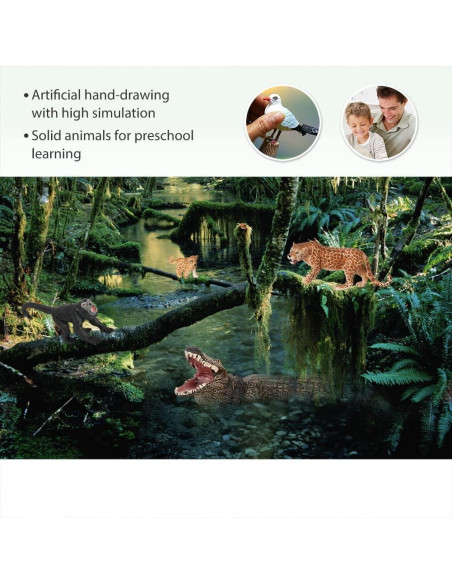 Set de 9 Figuras de Animales de la Selva Volnau - Educativas Set de 9 Figuras de Animales de la Selva Volnau - Educativas