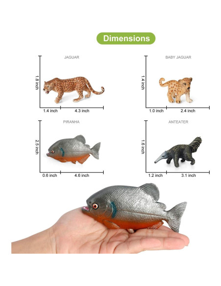 Set de 9 Figuras de Animales de la Selva Volnau - Educativas Set de 9 Figuras de Animales de la Selva Volnau - Educativas