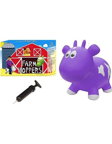 Vaca Inflable Farm Hoppers para Niños 45 kg con Bomba