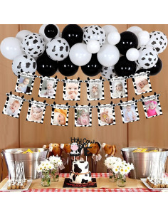 Kit de Decoración Cumpleaños Vaca Holy Cow I am ONE 2