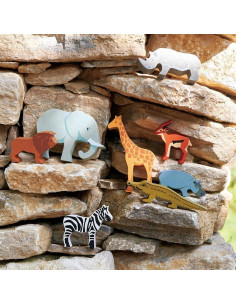 Tender Leaf Toys Animales de Safari - 8 Figuras de Madera 2