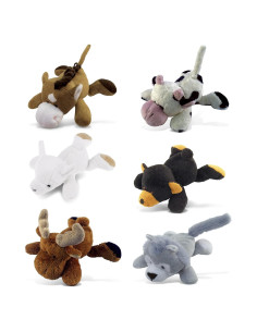 DolliBu Imán de Peluche Animales Salvajes Set de 6 Piezas