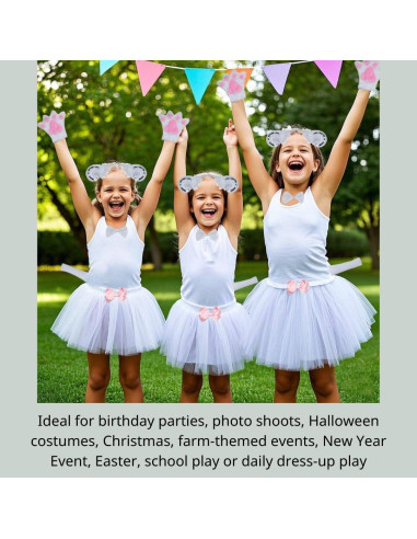 Disfraz Infantil Oveja Kirei Sui Tutu Diadema Cola Patas