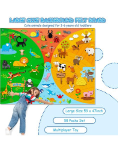 Juego de Tablero de Fieltro Teytoy 149 cm 58 Piezas Educativo 2