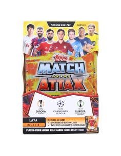 Mega Tin Match Attax Topps UEFA 2021-22 - 66 Tarjetas + 4 Exclusivas