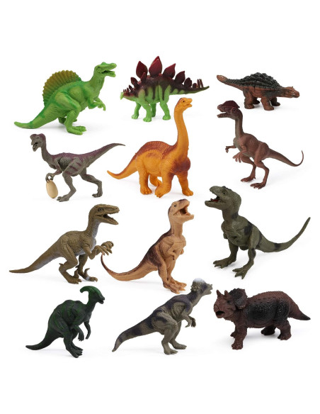 Figuras de Dinosaurios UANDME 12pcs Juguetes Realistas