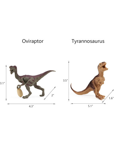 Figuras de Dinosaurios UANDME 12pcs Juguetes Realistas