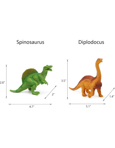 Figuras de Dinosaurios UANDME 12pcs Juguetes Realistas
