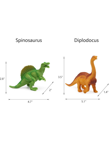 Figuras de Dinosaurios UANDME 12pcs Juguetes Realistas