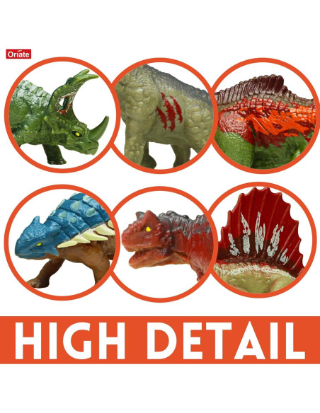 Conjunto de Dinosaurios Mini Oriate 12 Piezas 10 cm