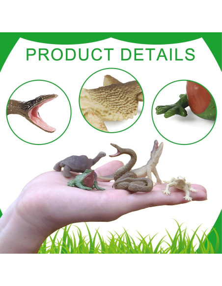 Conjunto de Figuras de Animales Reptiles EOIVSH 12 Piezas Conjunto de Figuras de Animales Reptiles EOIVSH 12 Piezas