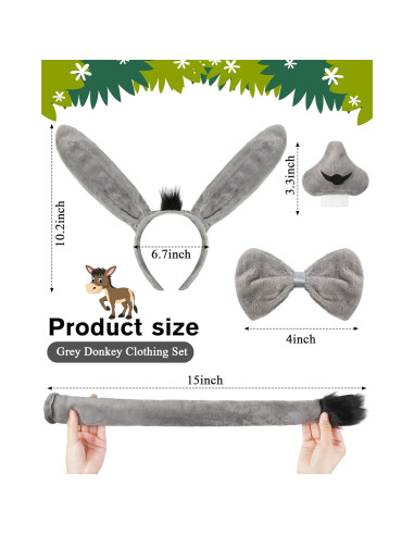 Disfraz de Burro para Niñas Geyoga con Tutu y Accesorios