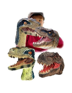Set de Títeres de Mano Dinosaurios Tyrannosaurus y Velociraptor