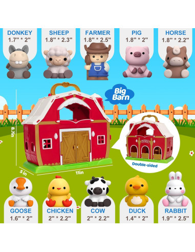 Juguete de Aprendizaje Aigybobo Gran Granja Roja 20 Piezas