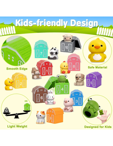 Juguete de Aprendizaje Aigybobo Gran Granja Roja 20 Piezas