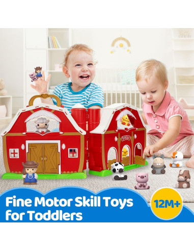 Juguete de Aprendizaje Aigybobo Gran Granja Roja 20 Piezas