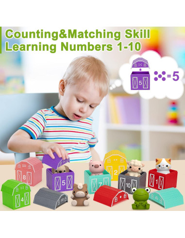 Juguete de Aprendizaje Aigybobo Gran Granja Roja 20 Piezas